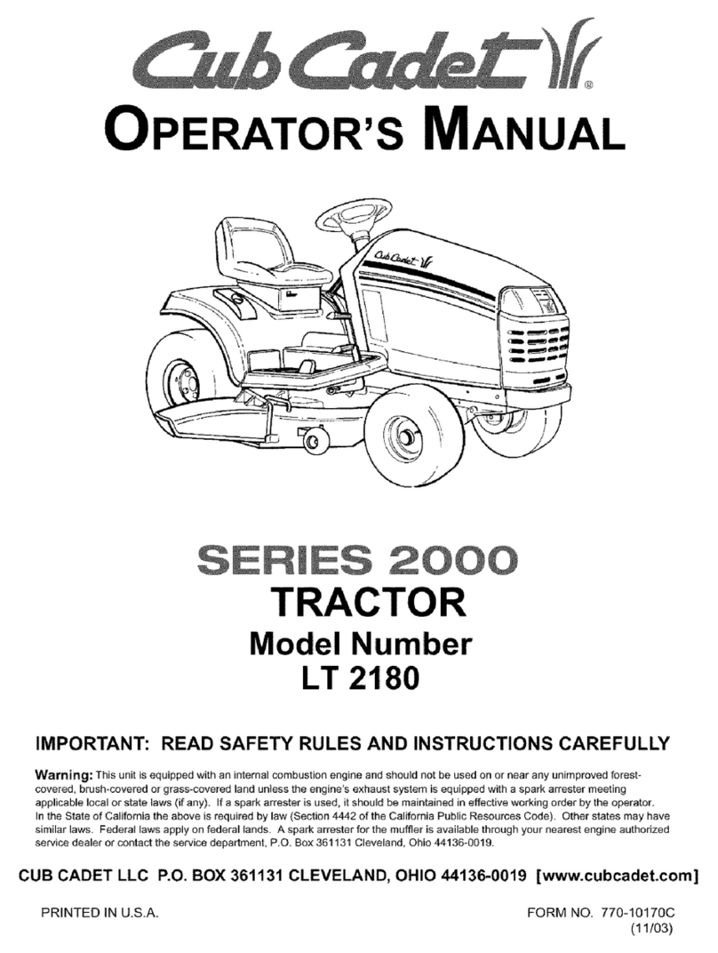 Cub Cadet LT 2180 Operator's manual