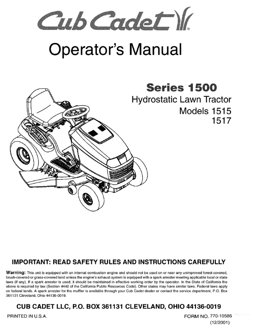 Cub Cadet Series 1500 1515 User manual Cub Cadet Series 1500 1515 User manual