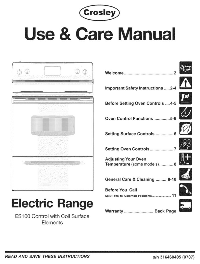 Crosley CCRE312GWWC User manual