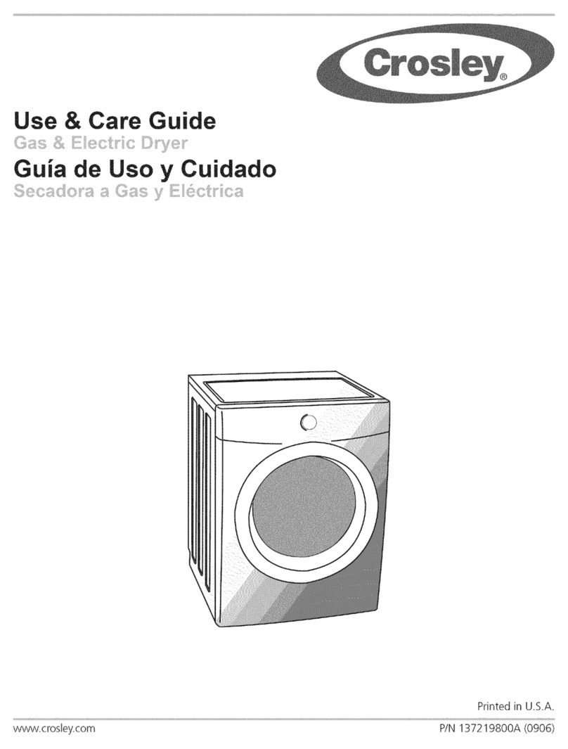 Crosley CDE7500KB0 User manual