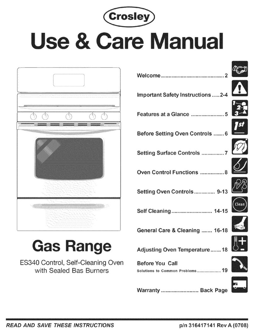 Crosley CRG3490GSSA User manual