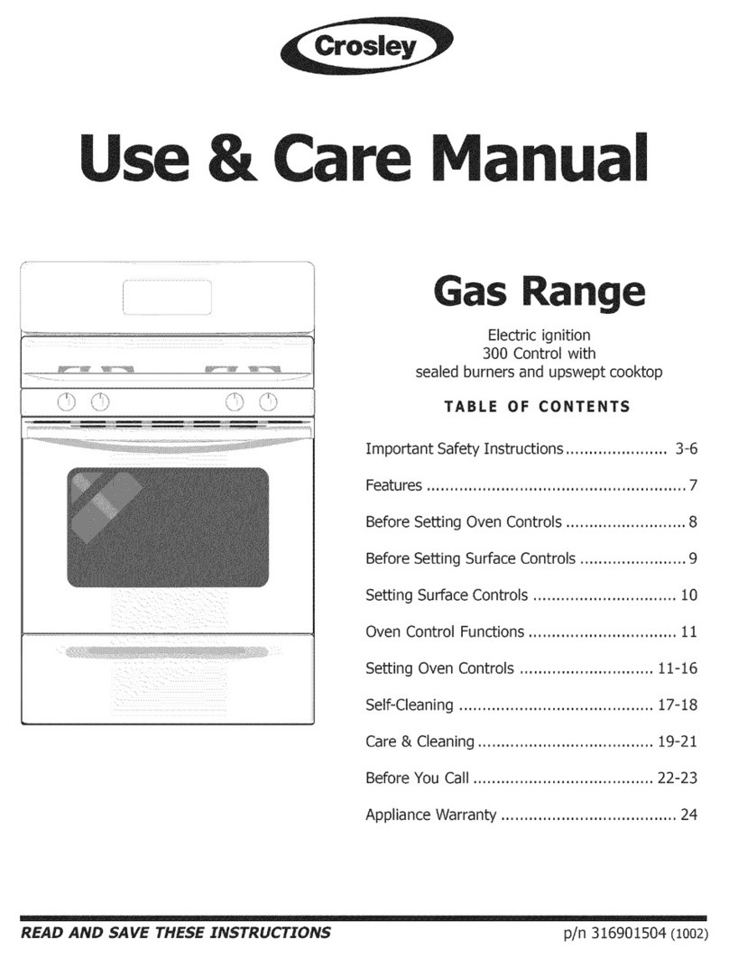 Crosley CRG3480LSD User manual