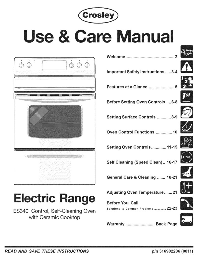 Crosley CRE3890HWWD User manual