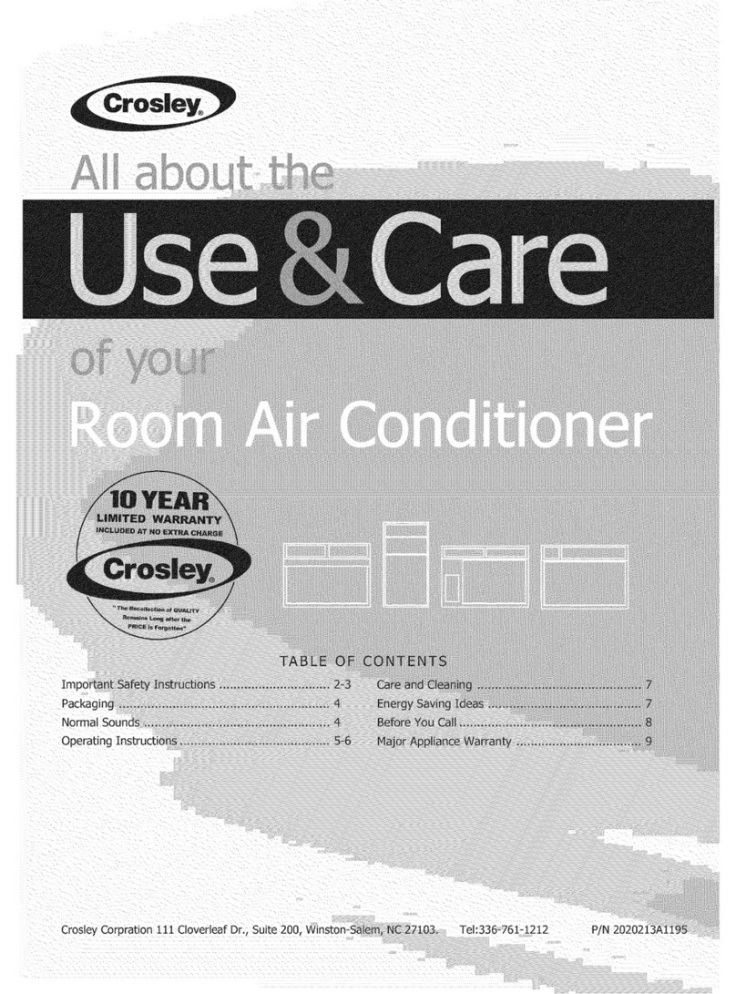 Crosley CAE10MR410A13 use & care