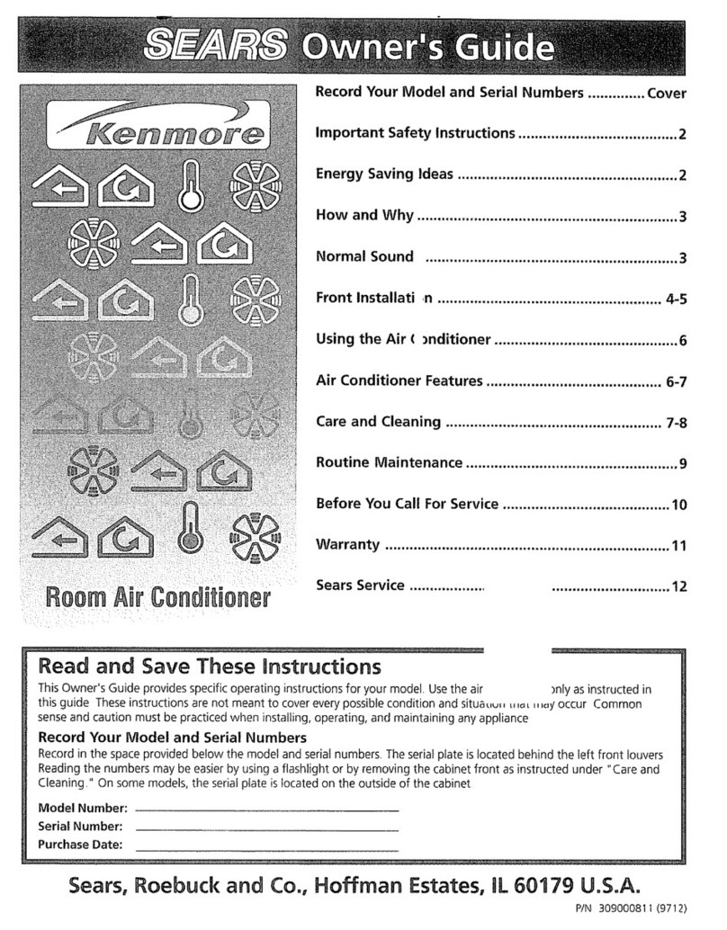 Kenmore 25378055892 User manual