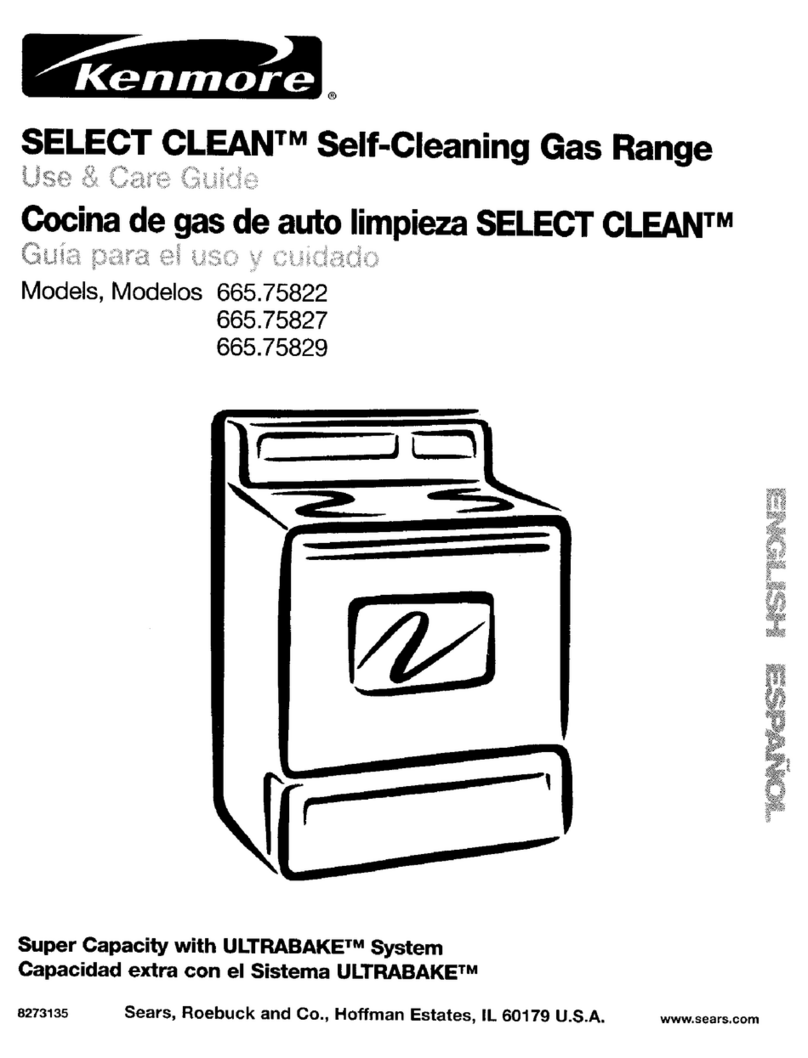 Kenmore SELECT CLEAN 665.75827 Use & care guide
