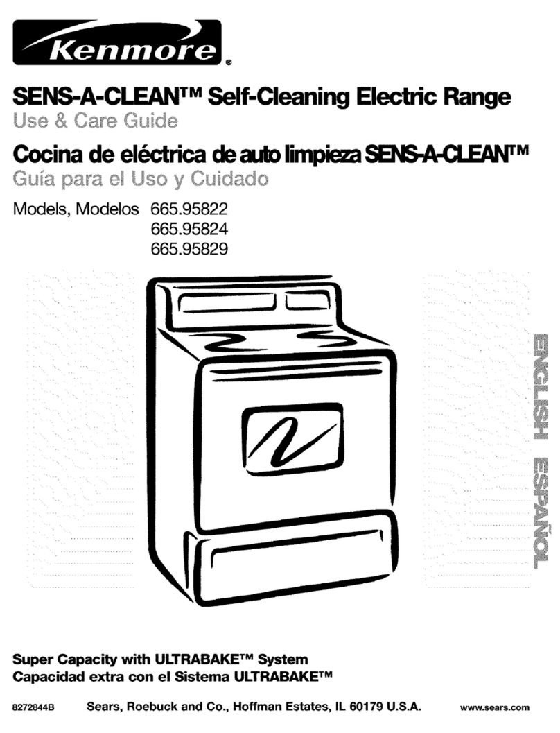 Kenmore Sens-A-Clean 665.95822 Use & care guide