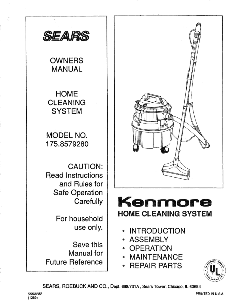Kenmore 175.8579280 owner's manual