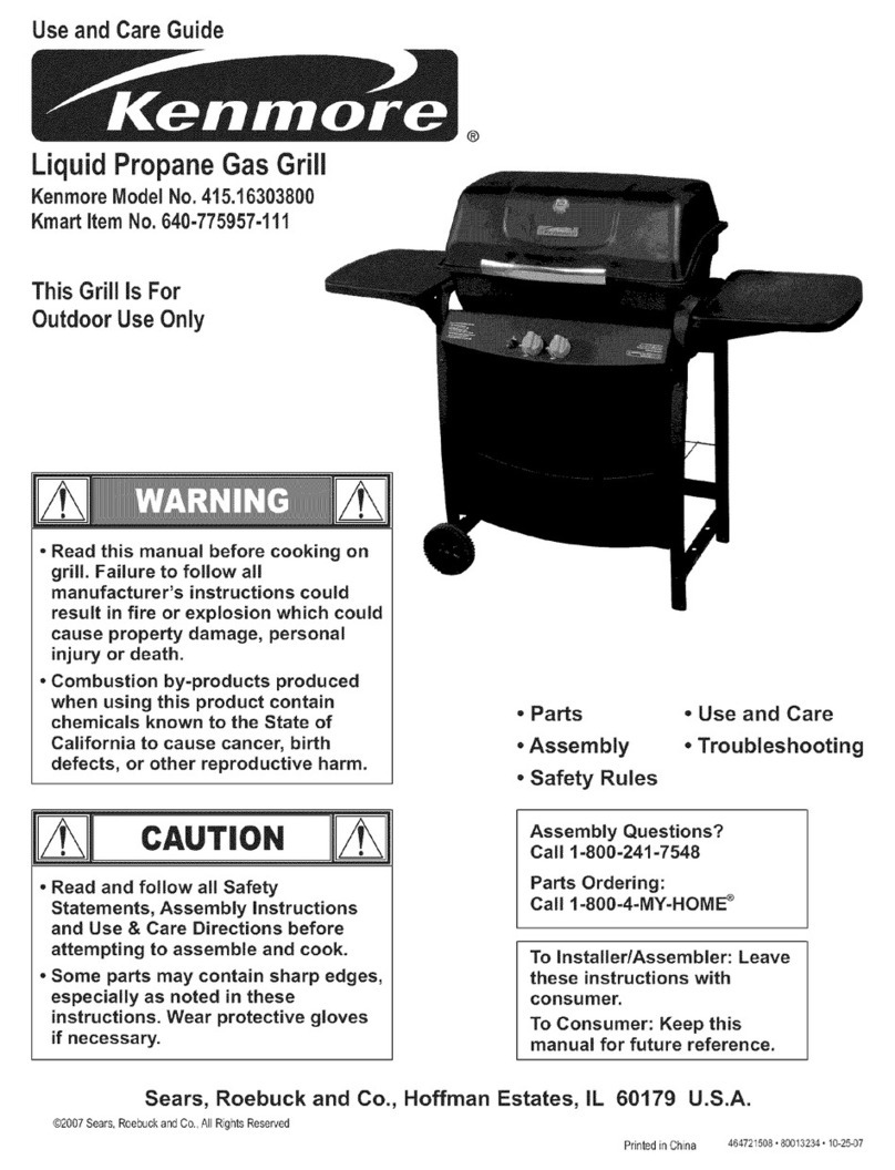 Kenmore 415.16303800 Use and care guide Kenmore 415.16303800 Use and care guide