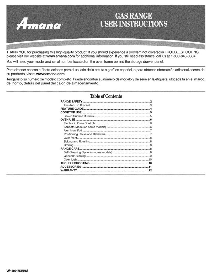 Amana AGR5844VDS4 User manual