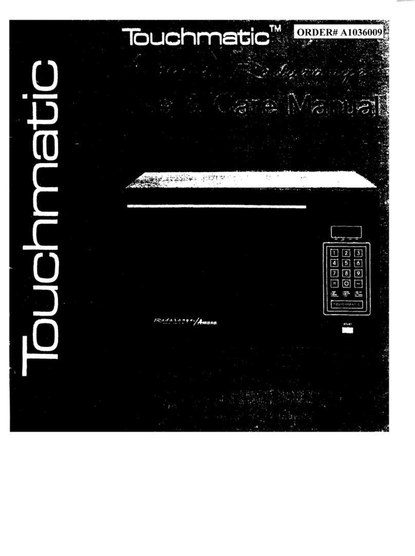 Amana Touchmatic A10360099 User manual