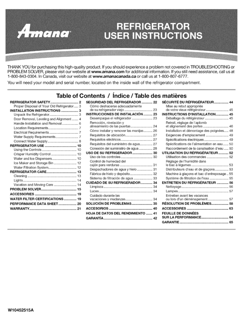 Amana ASD2575BRB00 User manual