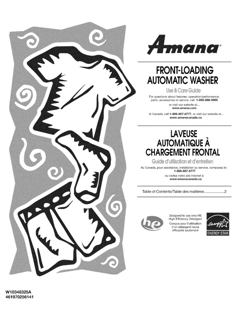 Amana NFW7600XW00 Use & care guide