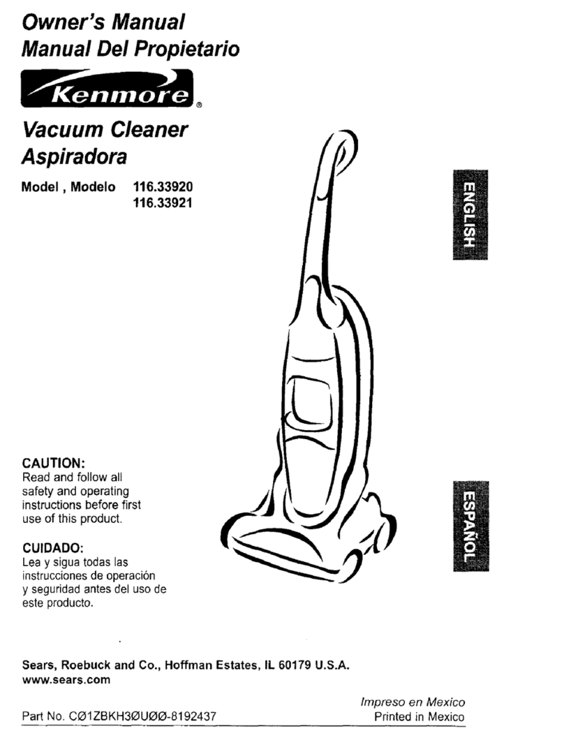 Kenmore 116.33920 owner's manual
