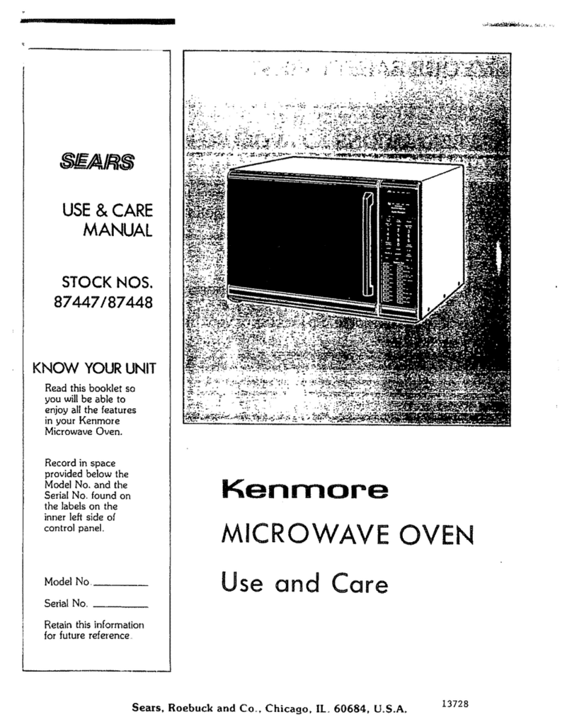 Sears 5648744780 Use & care manual