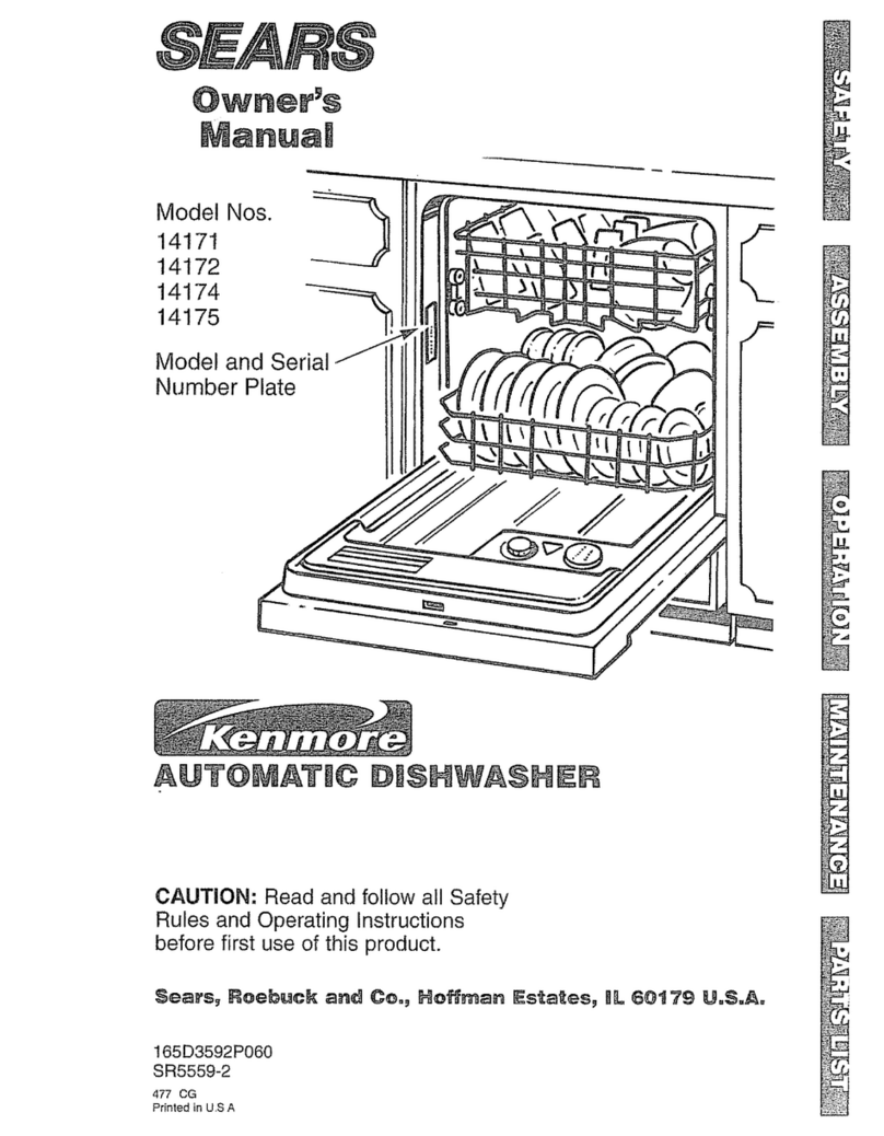 Kenmore 14171 owner's manual