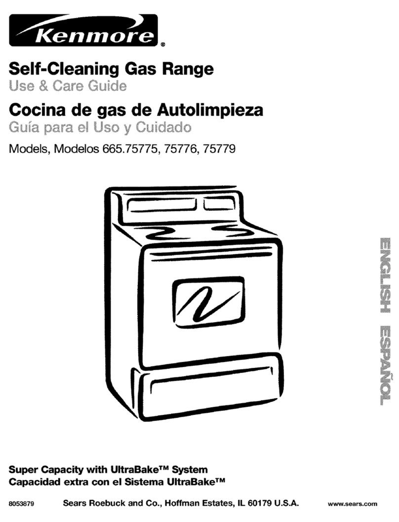 Kenmore 665.75775 User manual