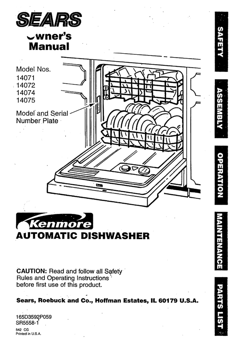 Sears Kenmore 14074 User manual