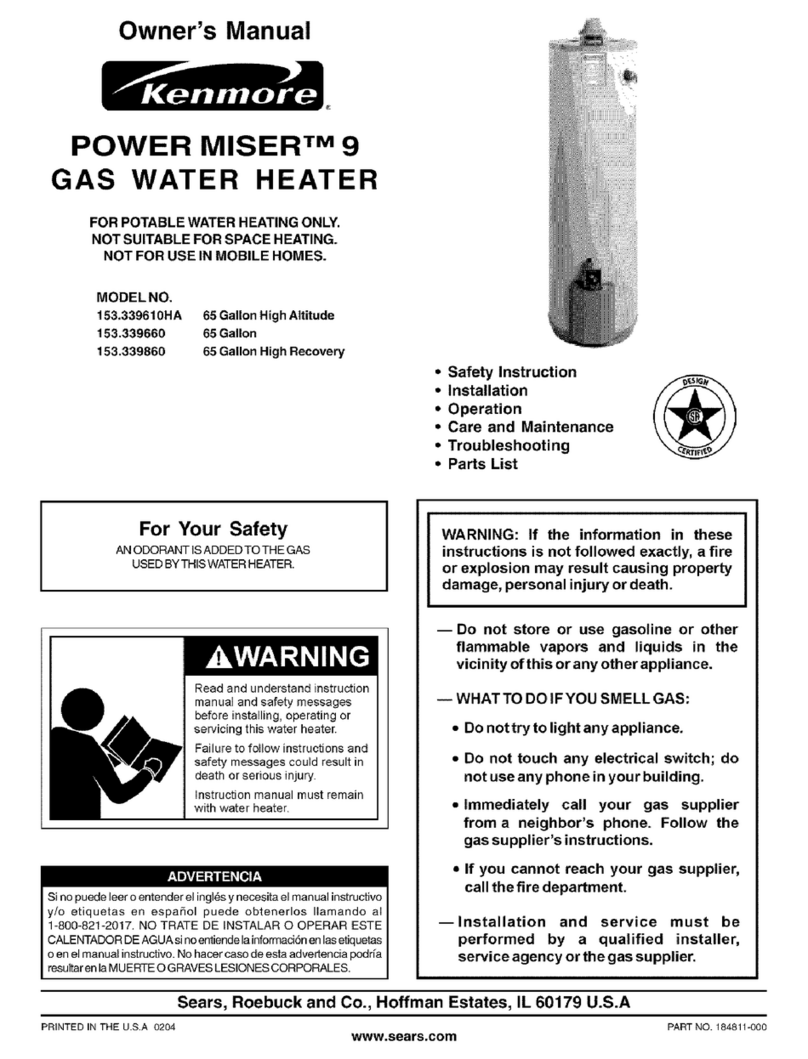 Kenmore POWER MISER 153.339610HA owner's manual