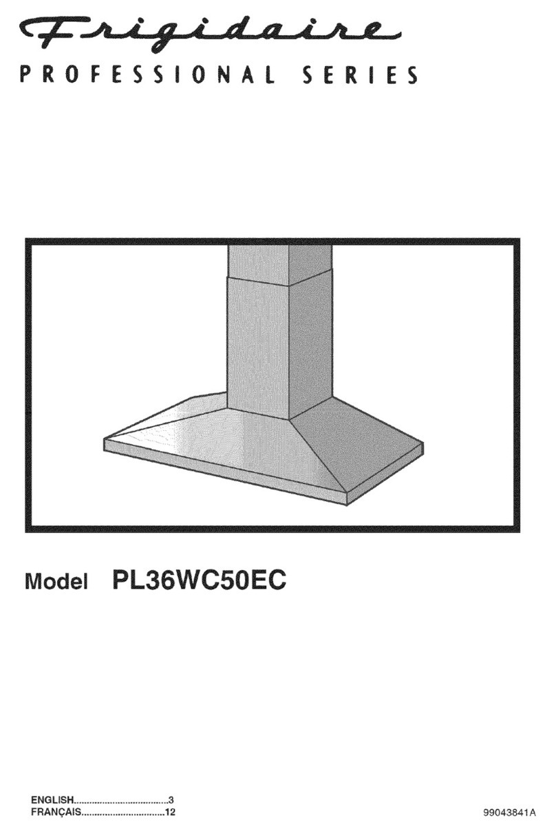 Frigidaire PL36WC50EC Professional series Owner's manual