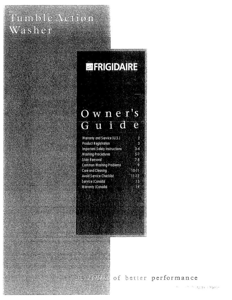 Frigidaire TUMBLE ACTION WASHER User manual