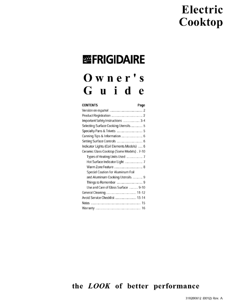 Frigidaire FEC30C4ABA owner's guide