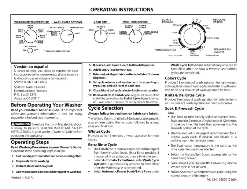 Frigidaire CRWS1879AS0 User manual