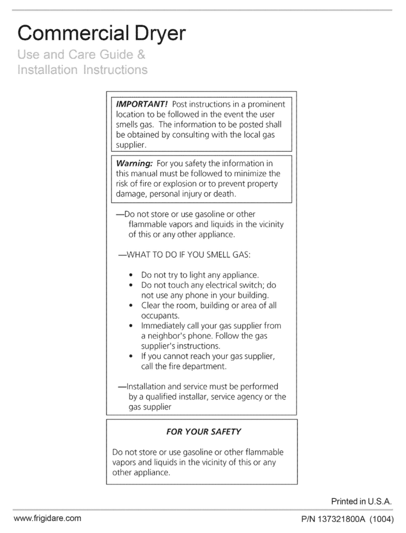 Frigidaire FCGD2000LS0 User manual