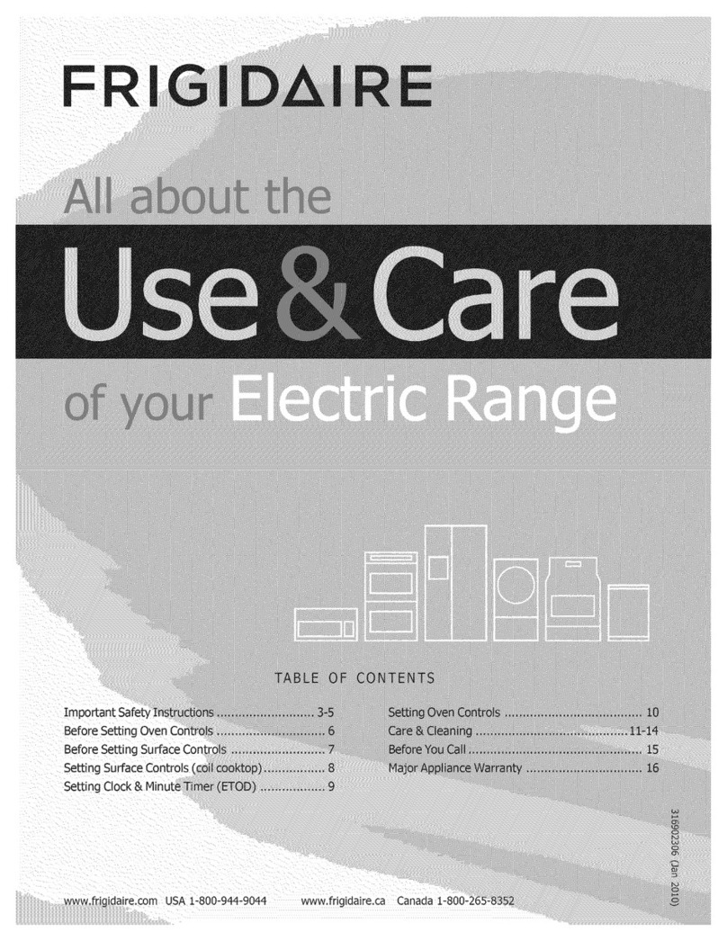 Frigidaire CFEF3005LWC User manual
