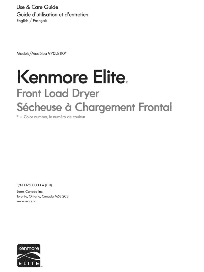 Kenmore Elite 137500000A User manual