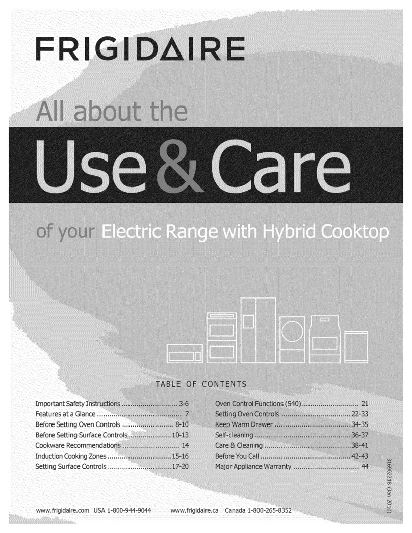 Frigidaire FPCF3091LFB User manual
