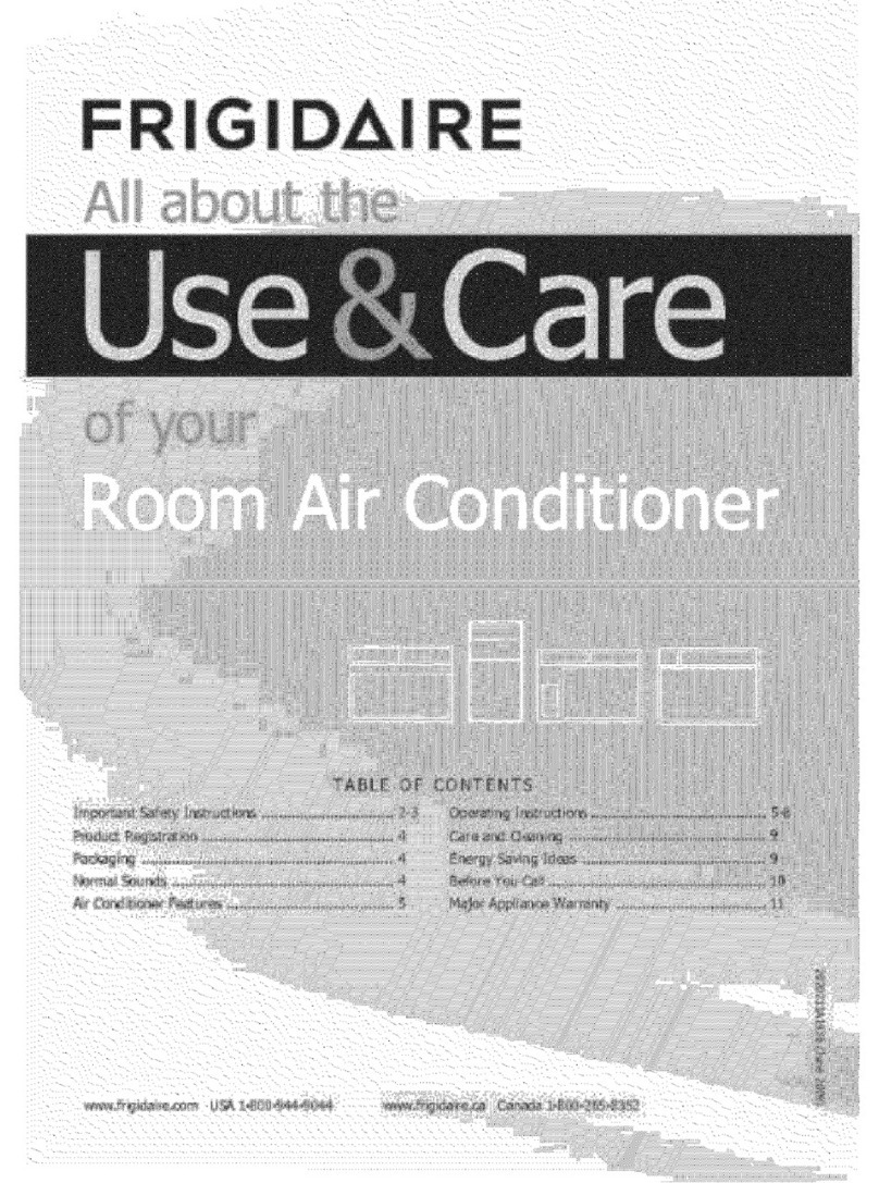 Frigidaire CRA054XT72 User manual Frigidaire CRA054XT72 User manual