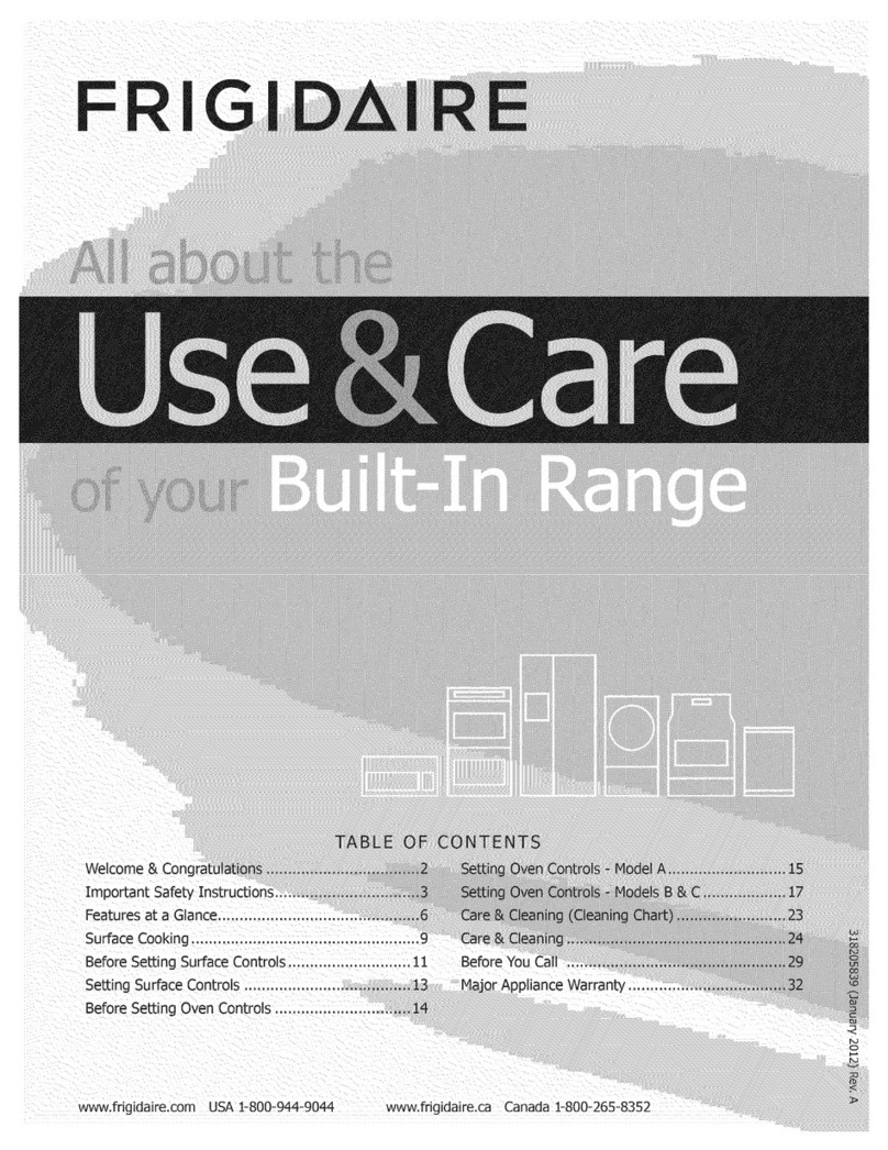Frigidaire FFED3005LWC User manual