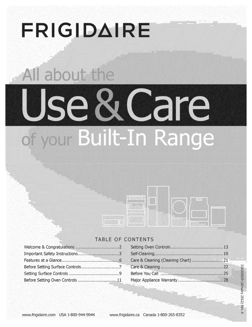Frigidaire FFES3027LSE Use & care guide