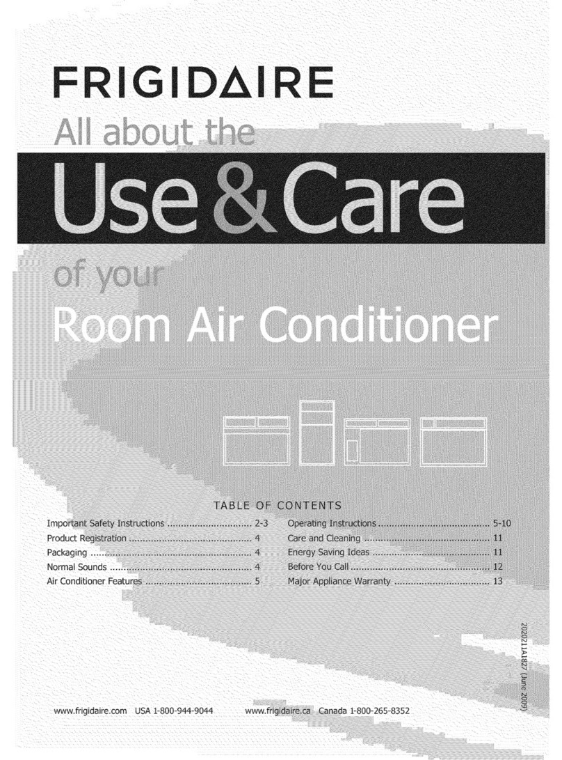 Frigidaire FRA104CV111 User manual Frigidaire FRA104CV111 User manual