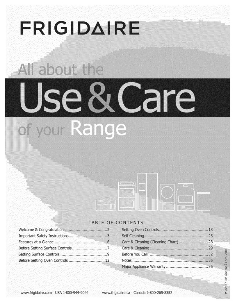 Frigidaire FGEF306TMFB Use & care guide