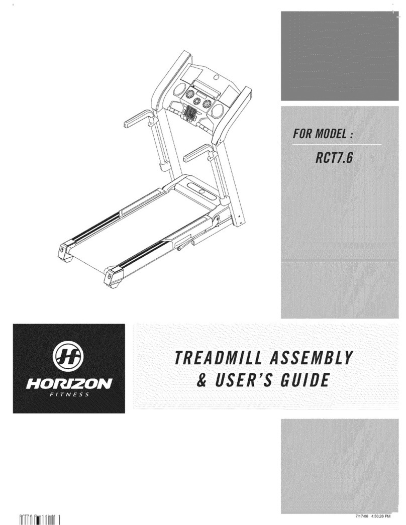 Horizon Fitness RCT 7.6 Assembly & user's guide