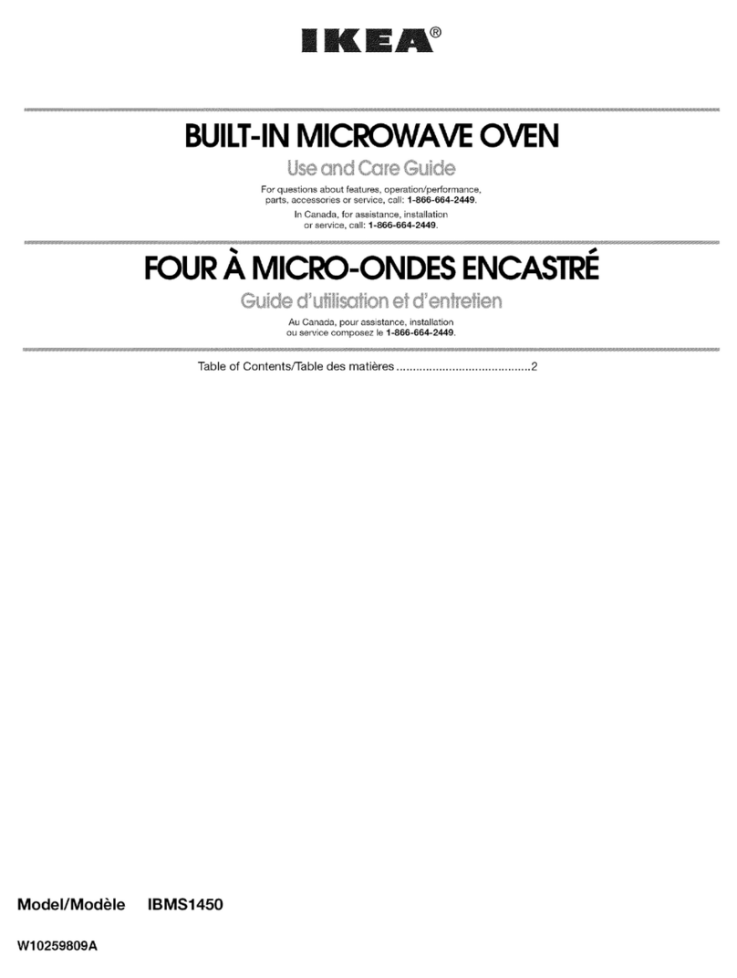 IKEA IBMS1450WM0 Use and care guide