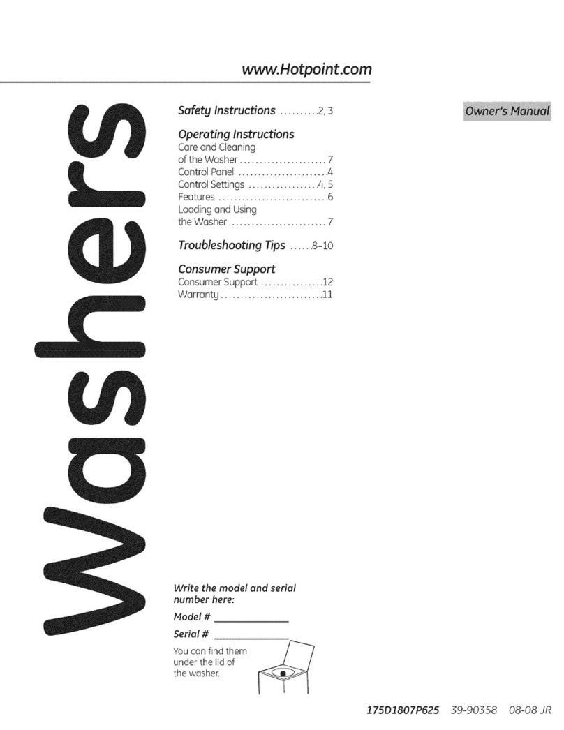 Hotpoint VLSR1090G8WW User manual Hotpoint VLSR1090G8WW User manual