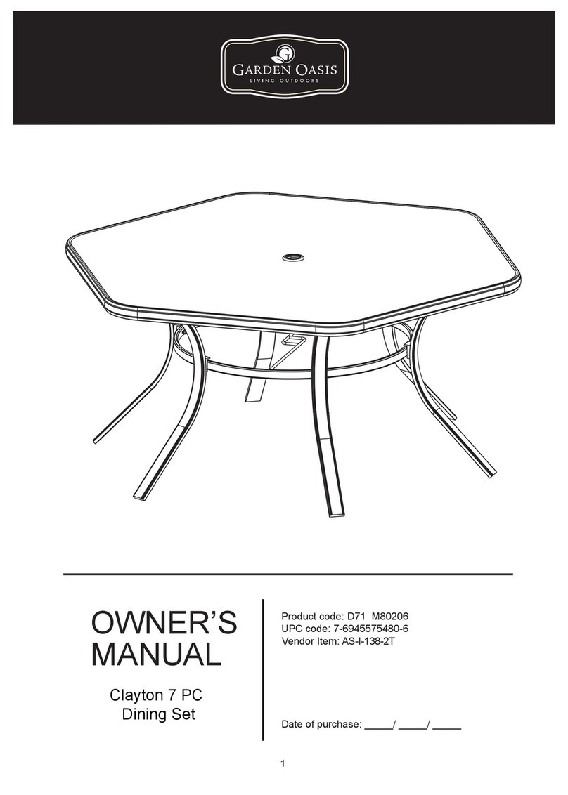 Garden Oasis D71 M80206 User manual