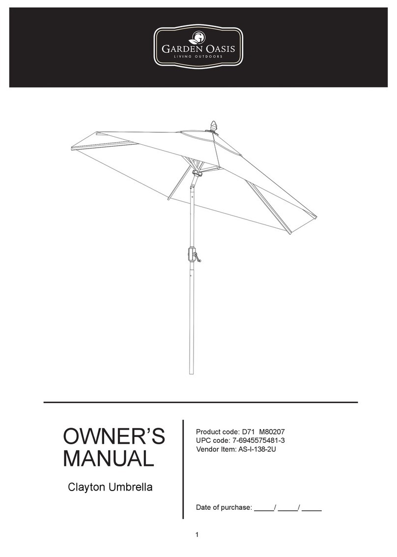Garden Oasis D71 M80207 owner's manual