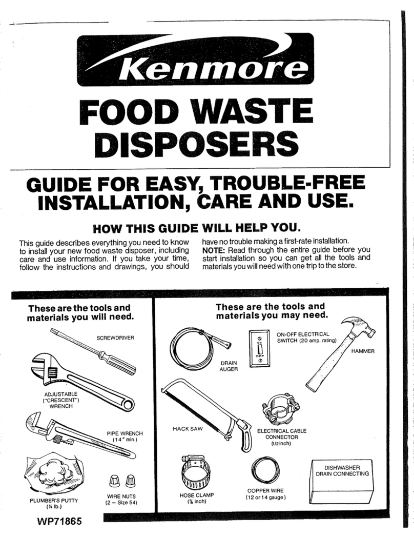 Kenmore 17560452 Guide Installation, care & use