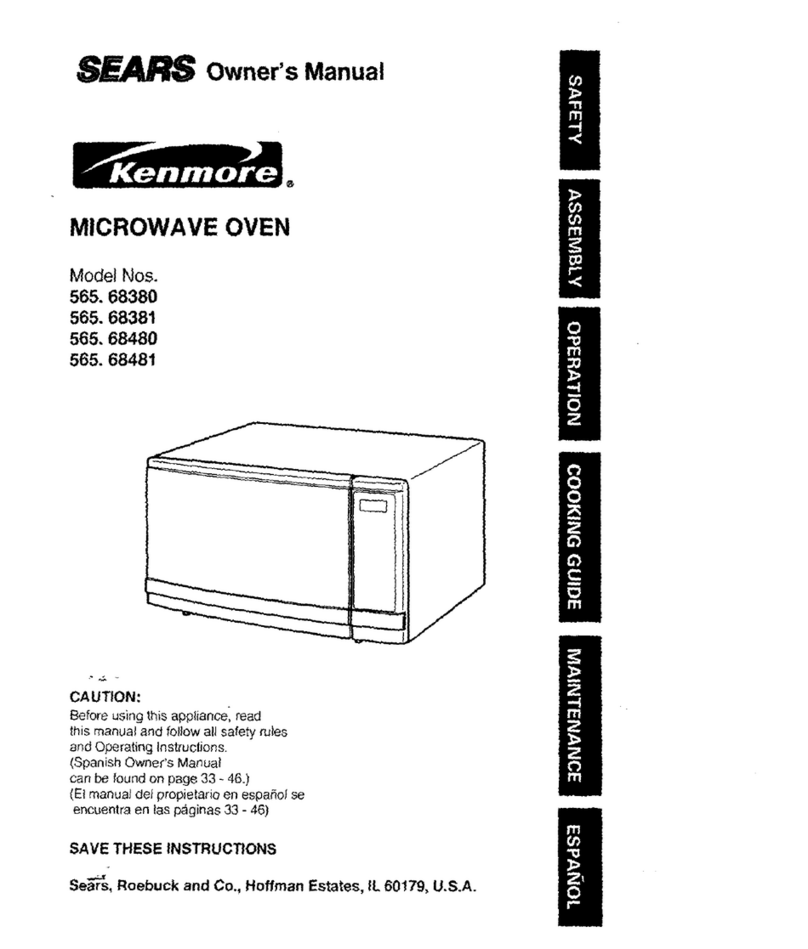 Kenmore 565.68380 owner's manual