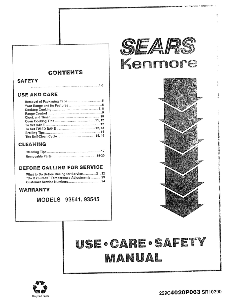 Kenmore 9119354591 Use Use, care, safety manual