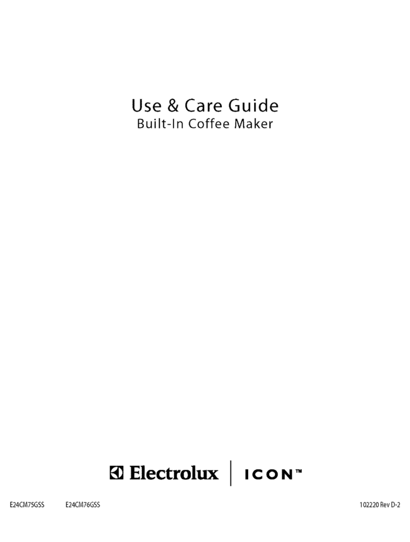 Electrolux E24CM75GSS - Water Reservoir 24 Inch Coffee... User manual