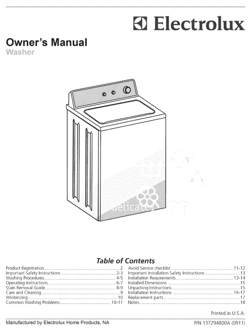 Electrolux ELTW20XAKW0 User manual