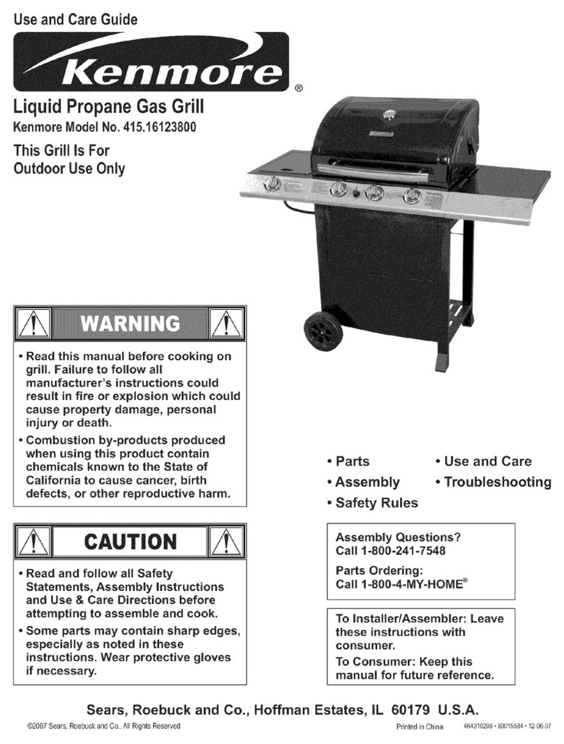 Kenmore 415.16123800 Use and care guide