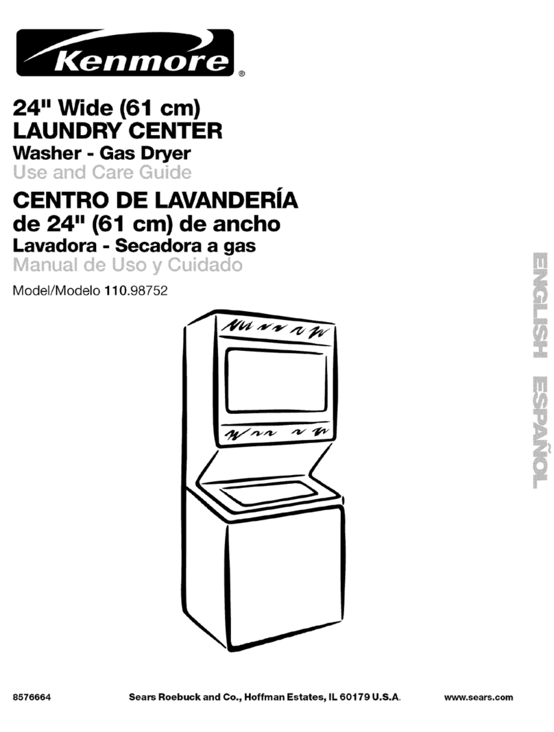 Kenmore 110.98752 User manual