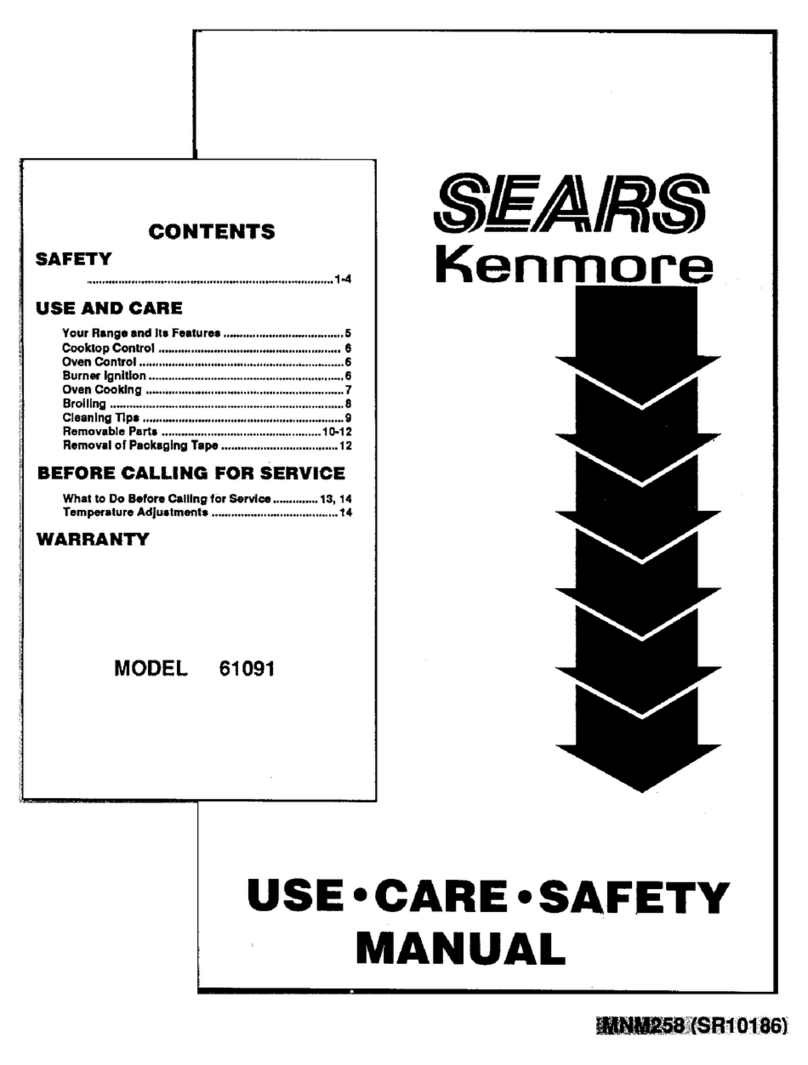 Kenmore 61091 Use Installation instructions