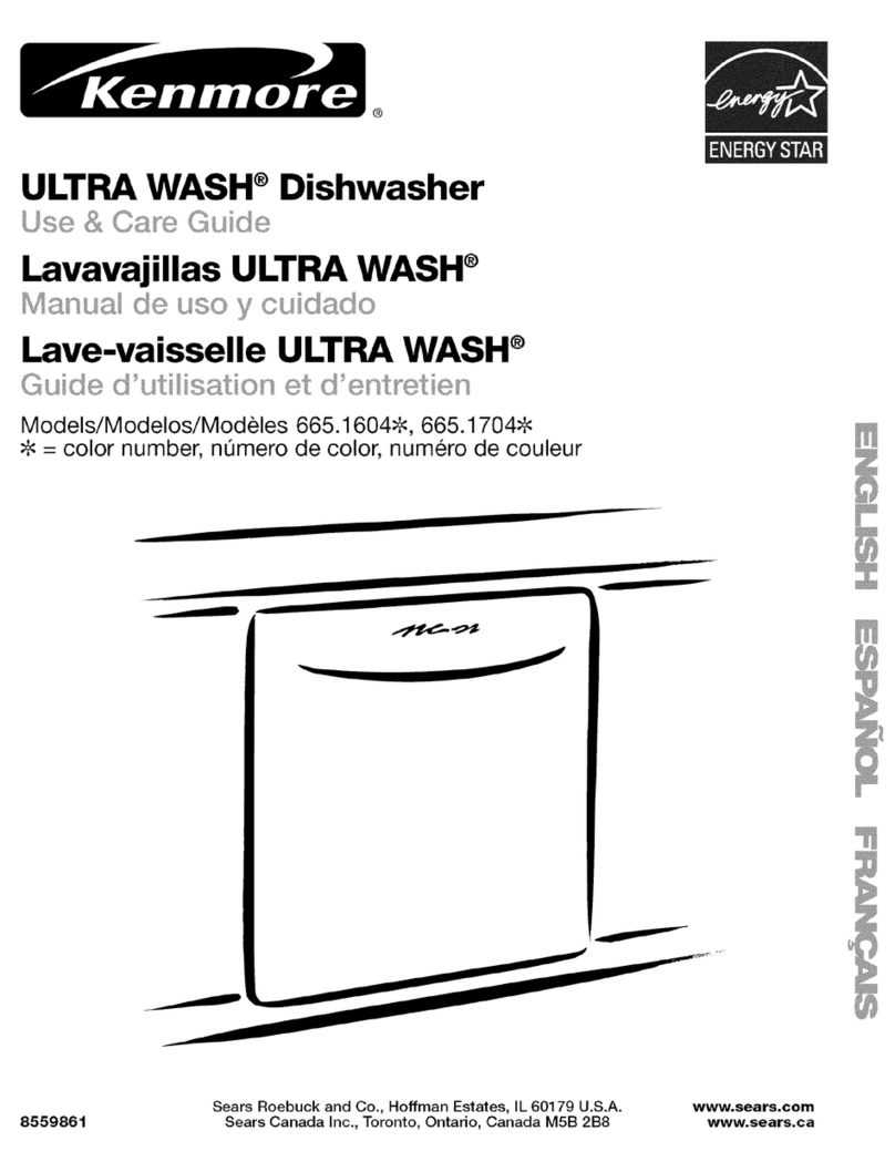Kenmore ULTRA WASH 665.1604 Series Use & care guide Kenmore ULTRA WASH 665.1604 Series Use & care guide